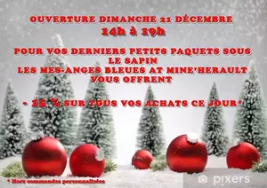 Ouvert le 21 décembre de 14h à 19h